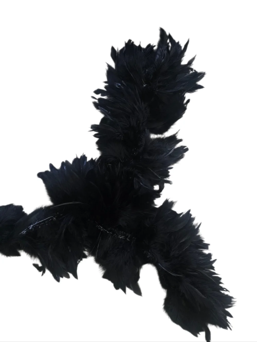 Black Feather Boa – 60” Glam Statement / Old Hollywood / Burlesque Vibe - Picture 4 of 5